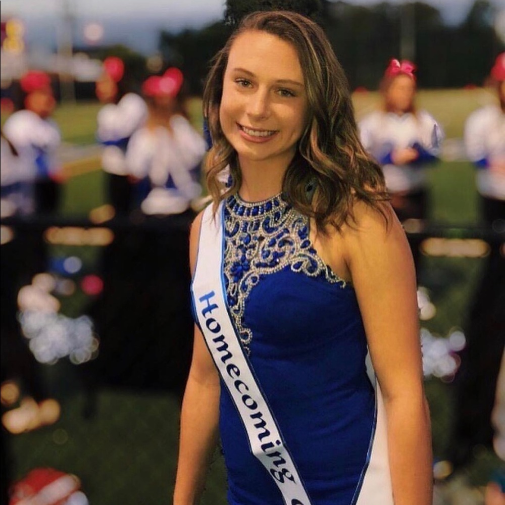 royal blue prom dress